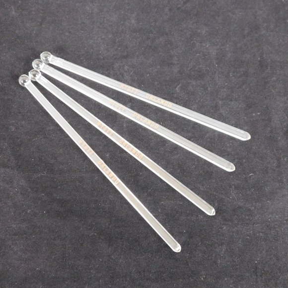 Hyatt Hotel Orlando Clear Swizzle Stick Stirer Set of 4 Red Letters Drinks Bar - Picture 1 of 4